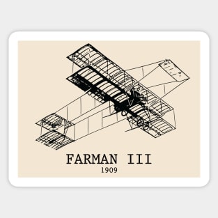 Farman III 1909 Aircraft Sticker